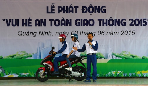 Tiểu phẩm cách đội MBH an toàn khi tham gia giao thông của đại diện Công ty Honda Việt Nam