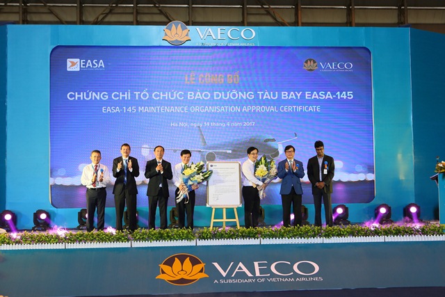  VAECO là tổ chức bảo dưỡng máy bay duy nhất và đầu tiên ở Việt Nam nhận được cả 2 chứng chỉ uy tín nhất thế giới là FAR-145 và EASA-145