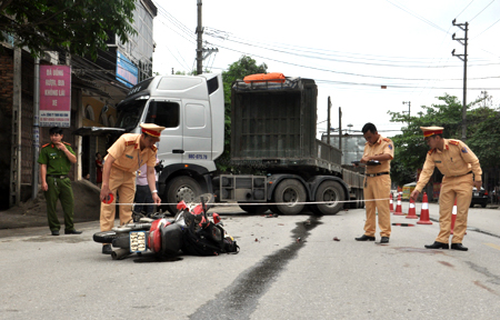 Hiện trường một vụ tai nạn giao thông