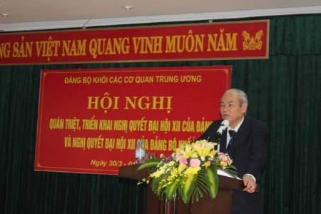 Đảng Bộ Khối các cơ quan Trung ương quá triệt, triển khai Nghị quyết Đại hội XII 