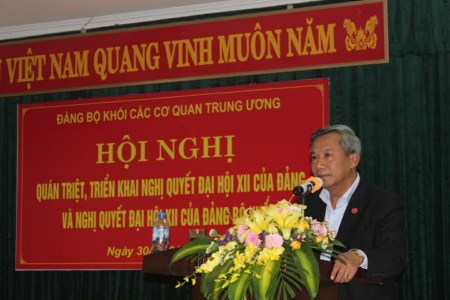 Đảng Bộ Khối các cơ quan Trung ương quá triệt, triển khai Nghị quyết Đại hội XII 