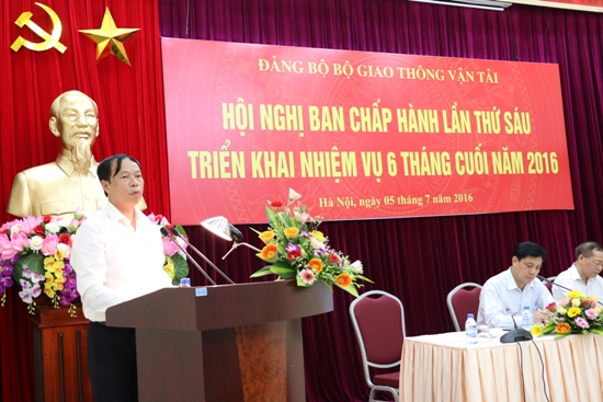 Đảng bộ Bộ GTVT triển khai nhiệm vụ 6 tháng cuối năm 2016