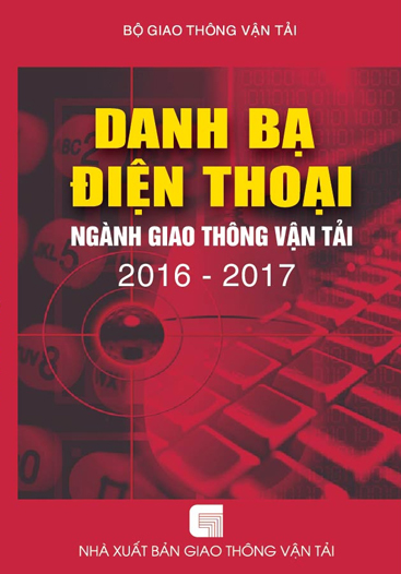 Trang bìa 1 "Danh bạ điện thoại ngành GTVT năm 2016-2017"