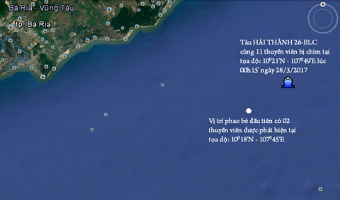 khẩn trương tìm kiếm cứu nạn tàu Hải Thành 26