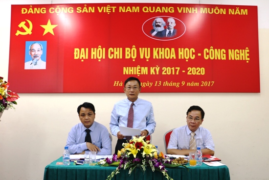 Chi bộ Vụ Khoa học - Công nghệ tổ chức Đại hội nhiệm kỳ 2017 - 2020