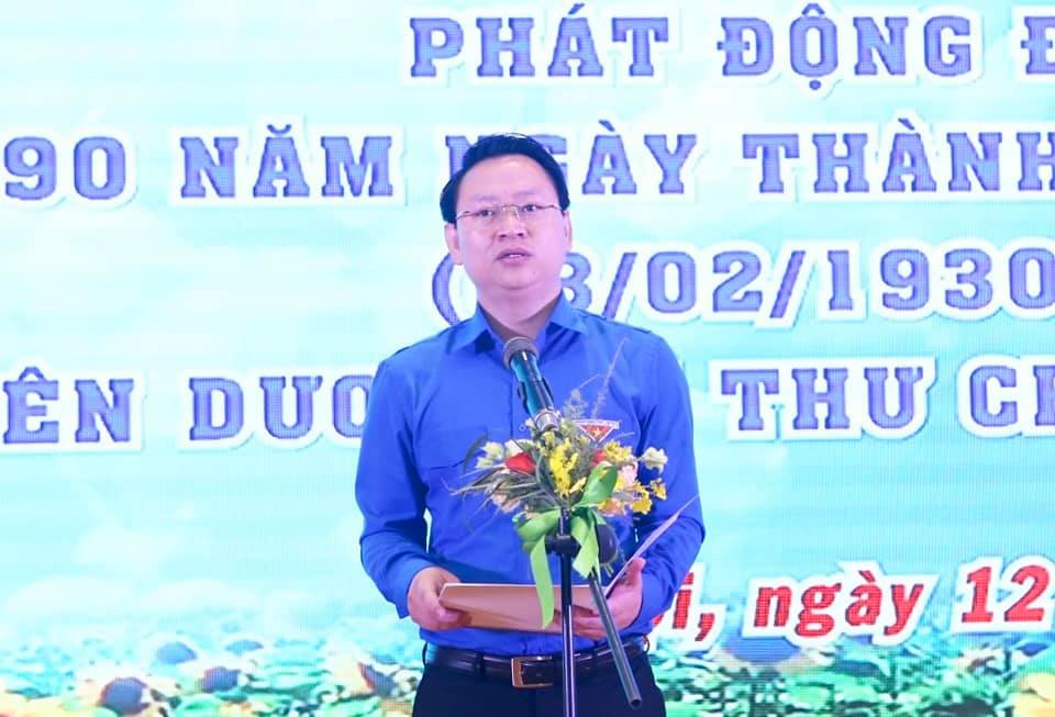 Đồng chí Trần Hữu - Bí thư Đoàn Khối các cơ quan Trung ương phát biểu khai mạc Chương trình