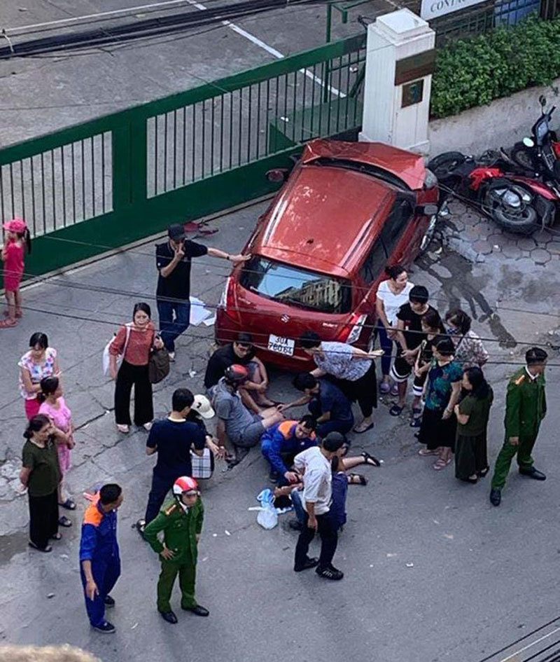 Một vụ TNGT xảy ra chiều 17/11, tại đường Thành Công, Ba Đình, Hà Nội. Ảnh Báo Giao thông