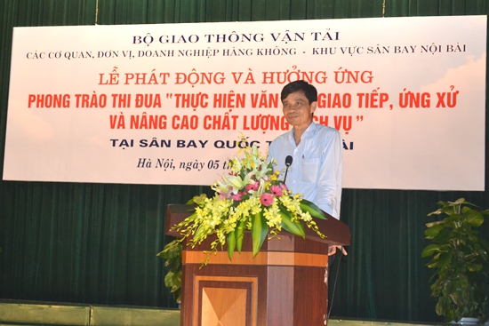 Thứ trưởng Phạm Quý Tiêu dự Lễ phát động phong trào thi đua thực hiện văn hóa giao tiếp, ứng xử và nâng cao chất lượng dịch vụ hàng không