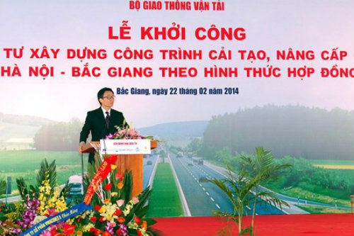 Phó Thủ tướng Vũ Đức Đam đề nghị Bộ GTVT chỉ đạo nhà thầu, các đơn vị thi công áp dụng công nghệ tiên tiến để sớm hoàn thành các hạng mục của Dự án 